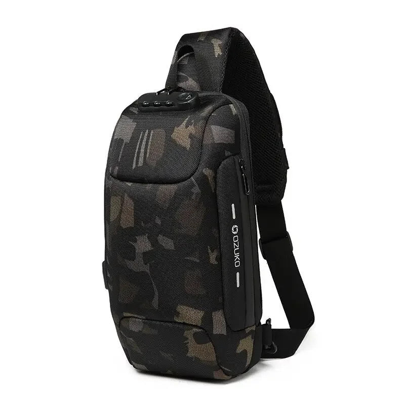 2024 Men'S Cross Body Bag Anti-Theft Shoulder Messenger Bags Male Waterproof Short Trip Chest Bag Pack