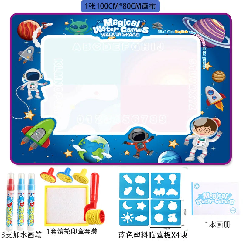Magic Water Canvas Coloring Doodle, Reusable Magic Pens, Montessori Painting Board, Educational Toys