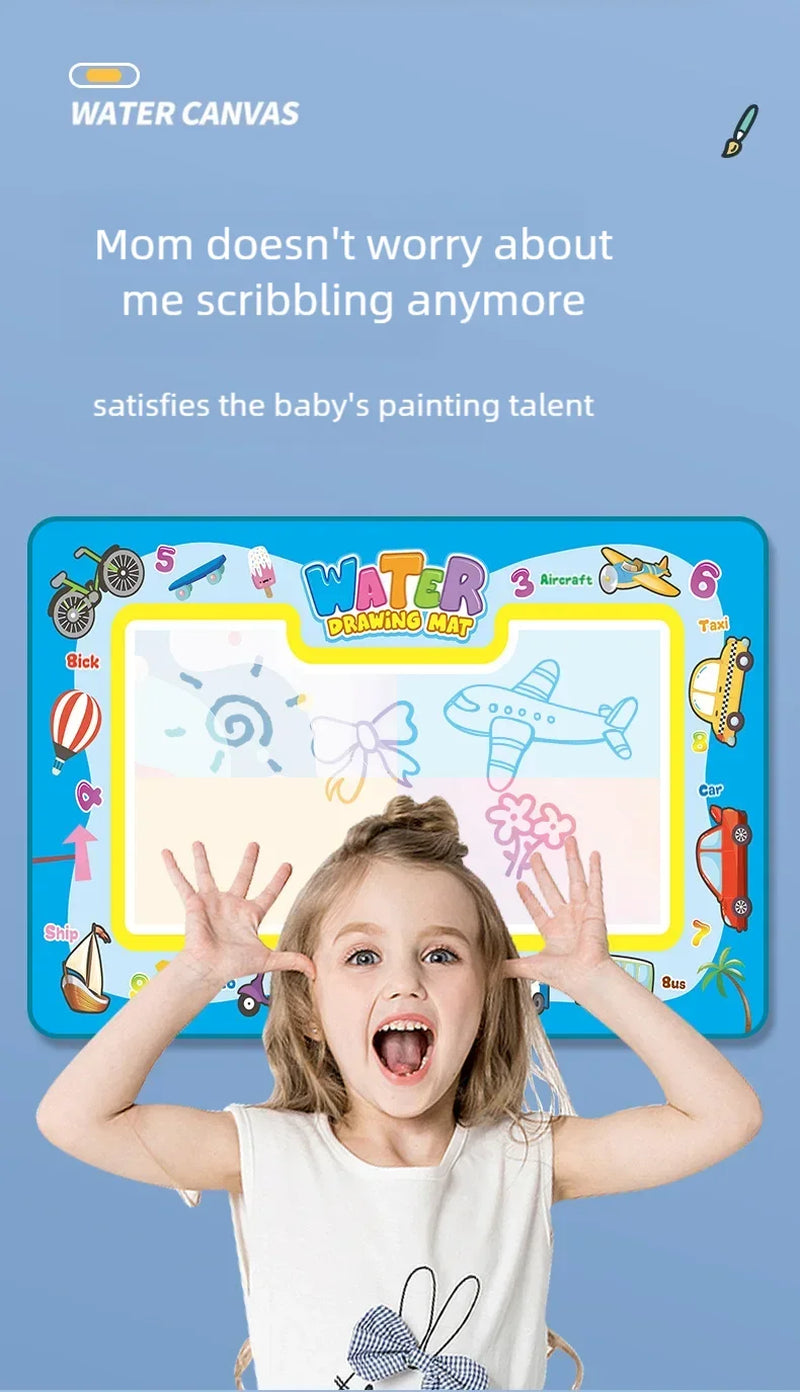 Magic Water Canvas Coloring Doodle, Reusable Magic Pens, Montessori Painting Board, Educational Toys