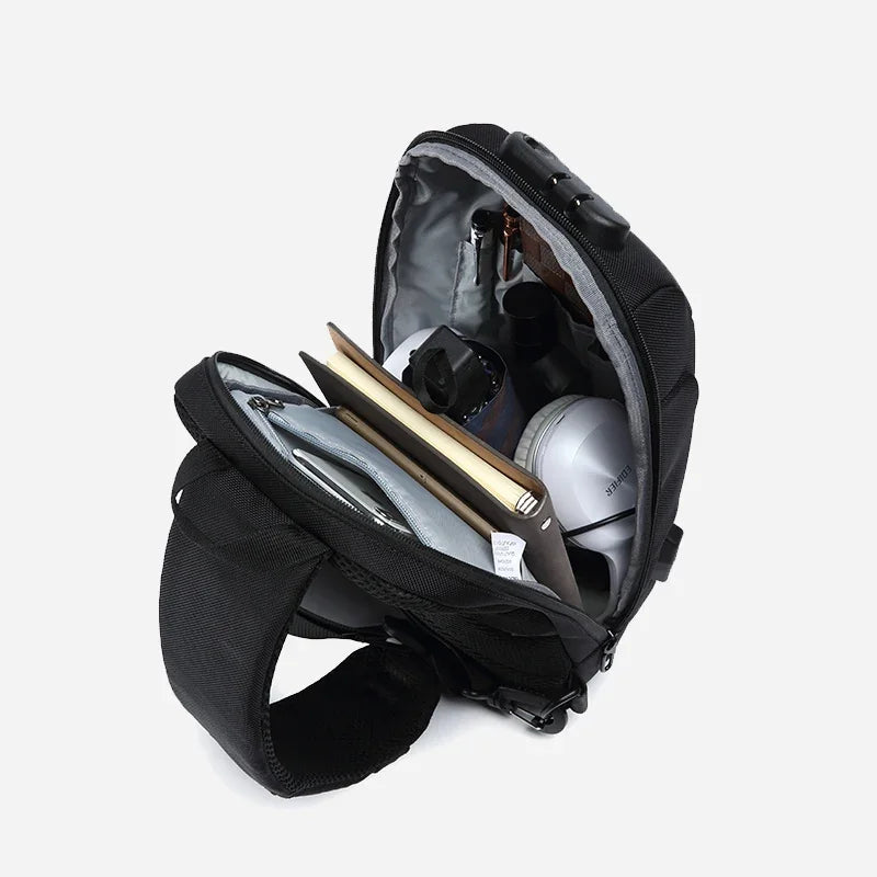 2024 Men'S Cross Body Bag Anti-Theft Shoulder Messenger Bags Male Waterproof Short Trip Chest Bag Pack