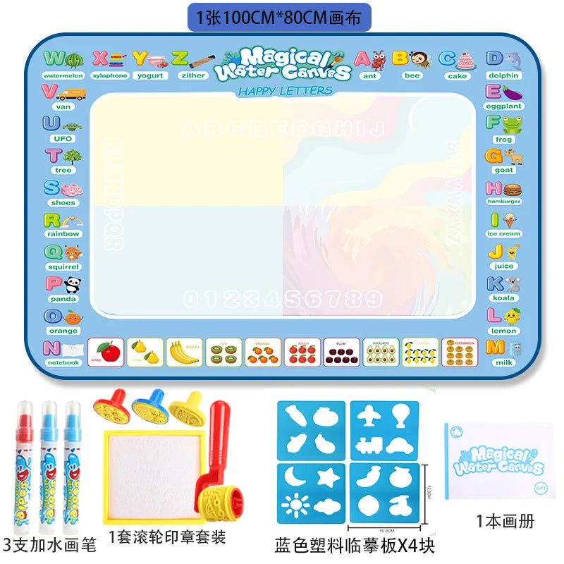 Magic Water Canvas Coloring Doodle, Reusable Magic Pens, Montessori Painting Board, Educational Toys