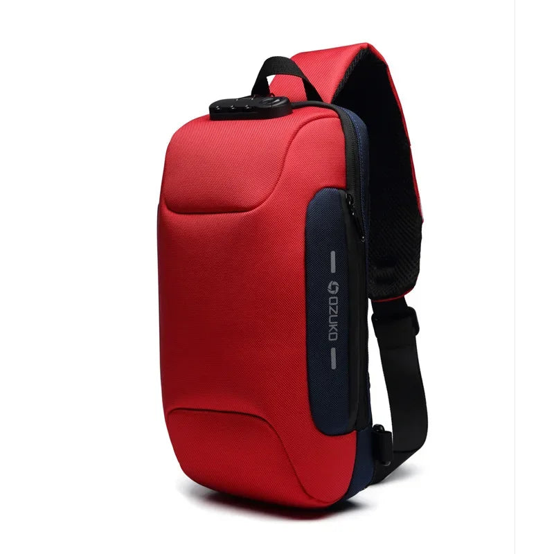 2024 Men'S Cross Body Bag Anti-Theft Shoulder Messenger Bags Male Waterproof Short Trip Chest Bag Pack