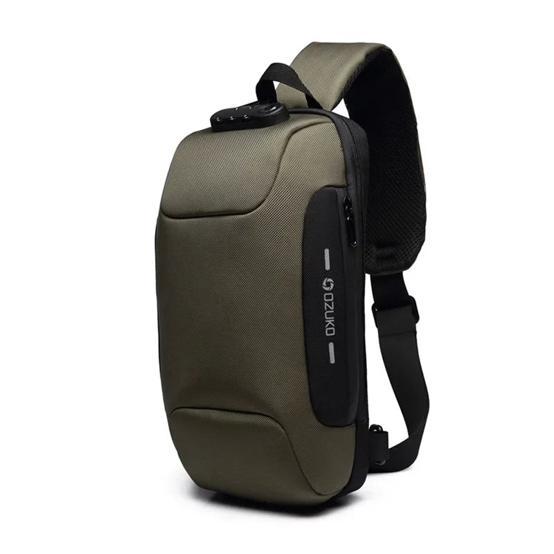 2024 Men'S Cross Body Bag Anti-Theft Shoulder Messenger Bags Male Waterproof Short Trip Chest Bag Pack